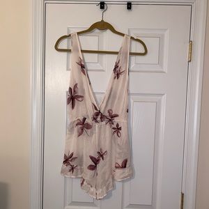 Free People floral romper NWOT